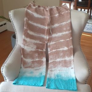 Tie dye linen pants